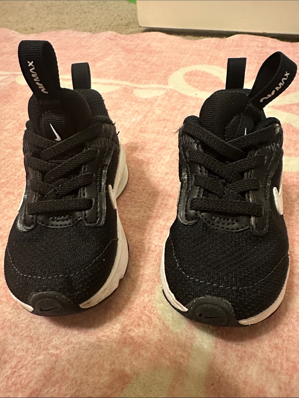 Nike Kids Black and White Air Max-style Sneakers